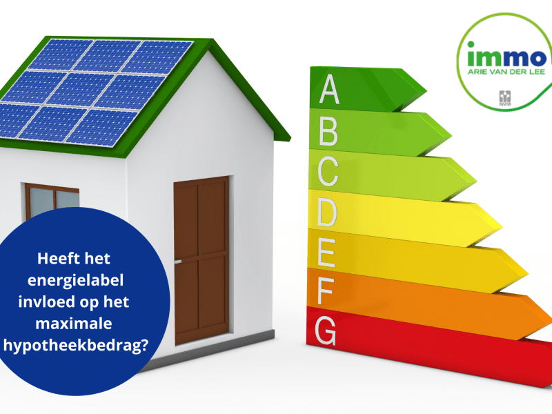 Energielabel beinvloed hypotheek V1 IMMO Arie van der Lee